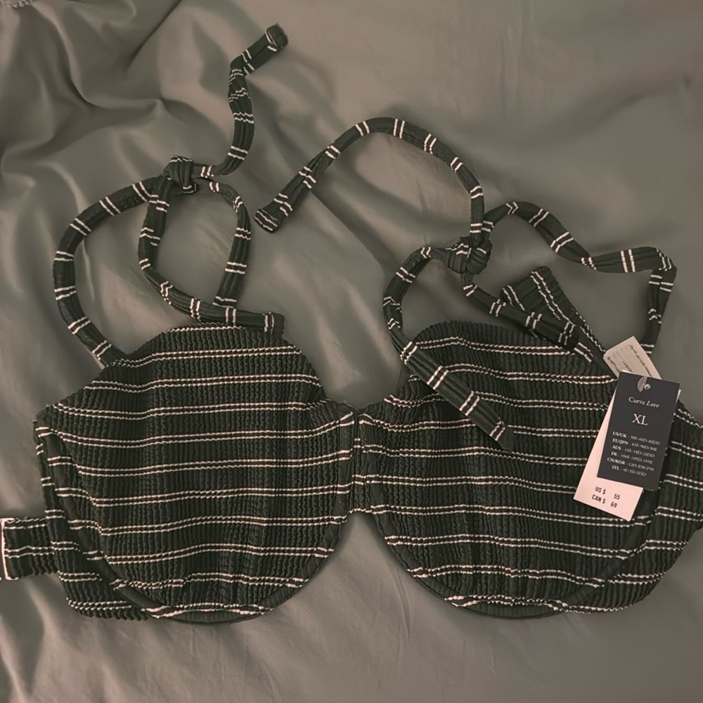 abercrombie curve love tie bikini top - NWT
